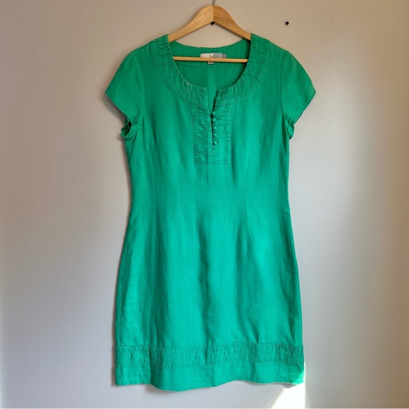 Boden Dresses & Skirts - Boden Green 100% Linen Dress | Women’s Size 12R | Classic Summer Dress